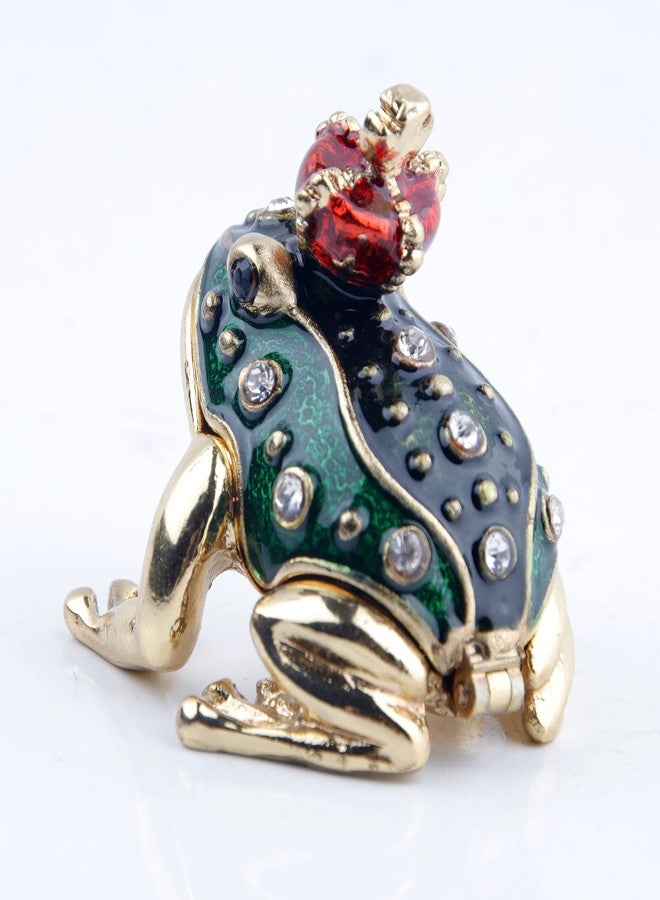 SEVENBEES Small Frog Prince Trinket Boxes Hinged Frog Figurine Jewelry Boxes Gift for Girls Women - Mothers Day Gifts - Image 3